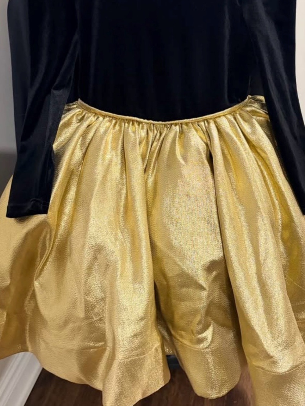 Girl’s Gold Metallic Skirt - Elegant Party Skirt